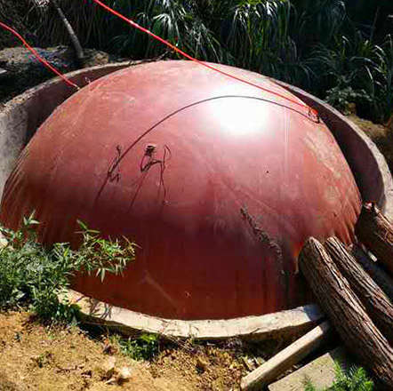 農(nóng)村戶用沼氣池結(jié)構(gòu)圖